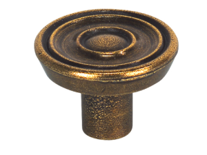 Bouton nervuré zamak bronze Ø30 - 1 pce