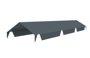 Faitière double crantée Anthracite 2.10m RAL 7016 developpé 400mm 2m utile