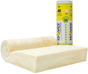 Laine de verre NUE 100mm IBR ISOVER 8,00x1,20m soit 9,60m² / R=2,50