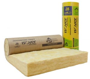Laine de verre PV 240mm ISOCONFORT 35 ISOVER 2,60x1,20m soit 3,12m² / R=6,85