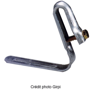 Patte crochet gouttière galvanisée