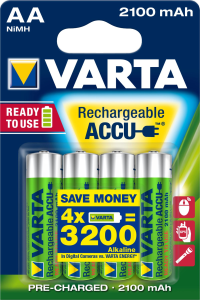 Lot 4 accus rechargeables AA R6 - 2100mAh