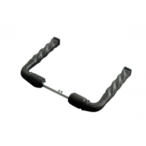 Béquille double torsadée alu noir