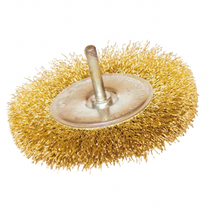 Brosse circulaire Ø75 tige 6x30 fil laiton ondulé 0,20