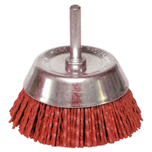 Brosse conique Ø75 tige 6x30 fil nylon grain 80