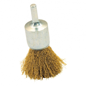 Brosse pinceau Ø22 tige 6x17 fil laiton ondulé 0,20