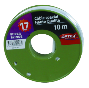 Câble coaxial blanc 17VATC   10m