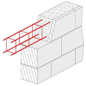 Chainage horizontal 15x15cm 4HA7 L.6m NON SISMIQUE