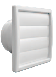 Clapet extérieur Ø100/130 PVC blanc