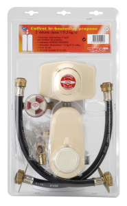 Coffret bi-bouteille propane sans vanne