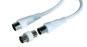 Cordon coaxial universel 5m + adaptateur