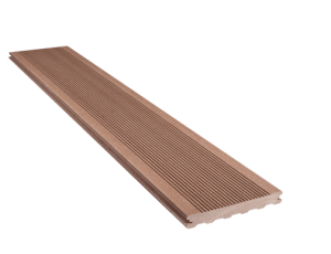 Lame Elegance composite rainurée Brun exotique 4mx13,8cm ép.23mm- FIN DE SERIE