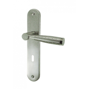 Ensemble CITY zamak nickelé satiné & brillant 195mm Serrure