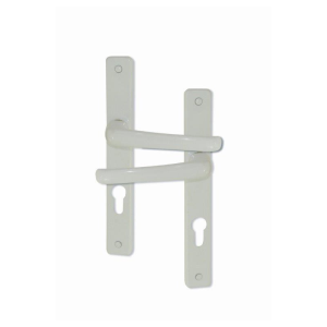 Ens. plaque étroite BASIQUE alu blanc cylindre 195 mm