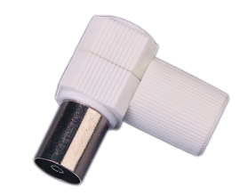 Fiche femelle coudée réseau câblé 9.52mm