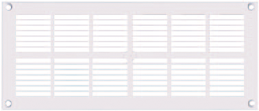 Grille extra-plate PVC blanc 254x110mm en applique