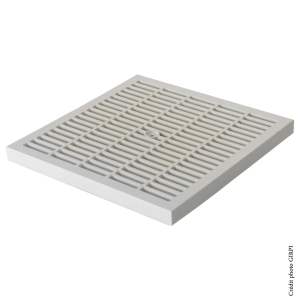 Grille de sol PP gris 400x400