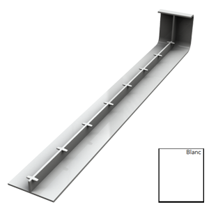 Jonction 300mm PVC cellulaire blanc pour planche de rive