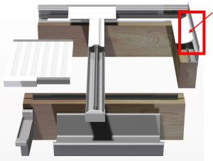 Kit Profil Latéral plaque 16mm alu 3ml pré-emballé (Profil-joint-arrêt plaque)