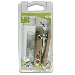 Verrou d'armoire droit H70 - 2 pces