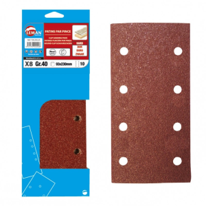 Patins velcro 2x4 trous 93x185 grain 120 corindon - 6pces
