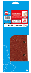 Patins velcro 2x3+2 trous 93x185 grain 120 corindon - 6pces