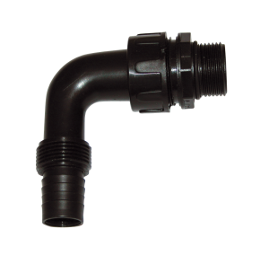 Raccord plastique coudé pour pompe Ø25