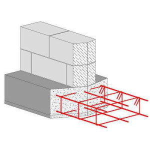 Semelle de fondation 35x15cm 6HA10 L.6m SISMIQUE