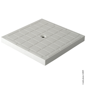 Tampon de sol PP gris 200x200