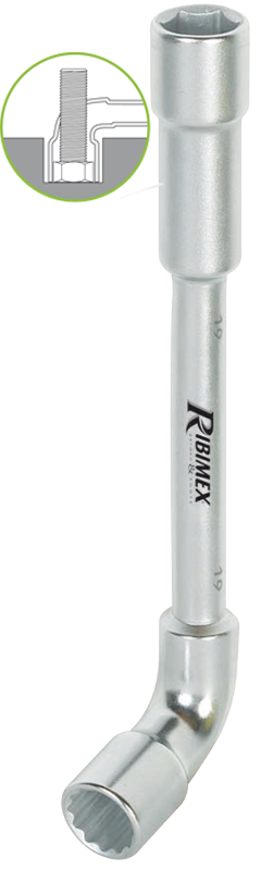 Lot de 6 clés à pipe débouchées chrome vanadium - Zoom2