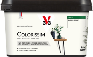 Peinture COLORISSIM Satin 2,5L Blanc Grisé
