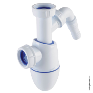 Siphon de lavabo Ø32 joints intégrés- prise machine à laver.FIN DE SERIE
