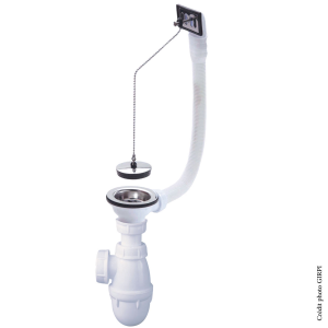 Vidage évier en grès 1 bac Ø60 bouchon chaînette. FIN DE SERIE