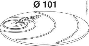 Bouche évier blanc Ø101 FIN DE SERIE