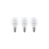 3 Ampoules LED standard 230V E14 sphérique opale 3x250lm 3x3,5W 2700K
