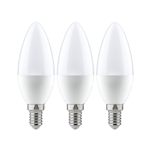 3 Ampoules LED standard 230V E14 flamme opale 3x470lm 3x5,5W 2700K