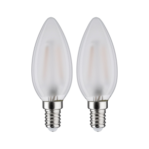 2 Ampoules LED à filaments 230V E14 flamme dépoli 2x250lm 2x3W 2700K