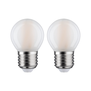 2 Ampoules LED à filaments 230V E27 sphérique dépoli 2x470lm 2x5W 2700K