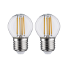 2 Ampoules LED à filaments 230V E27 sphérique clair 2x470lm 2x5W 2700K