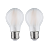 2 Ampoules LED à filaments 230V E27 standard dépoli 2x806lm 2x7W 2700K