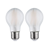 2 Ampoules LED à filaments 230V E27 standard dépoli 2x806lm 2x7W 4000K
