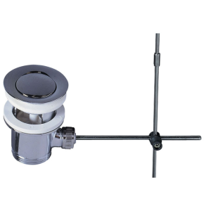 Bonde lavabo sans tirette - laiton chromé