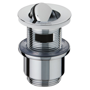 Bonde lavabo à clapet rotatif avec trop-plein - laiton chrome