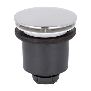 Bonde douche TOURBILLON Ø90mm - sortie horizontale Ø40mm - ABS chrome