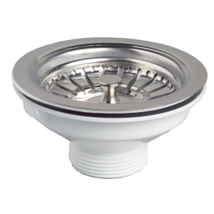 Bonde panier pour évier 1 bac Ø90mm - sans trop-plein