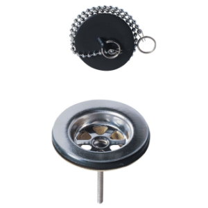 Bonde à bouchon pour évier 1 bac Ø60 En laiton - sans trop-plein