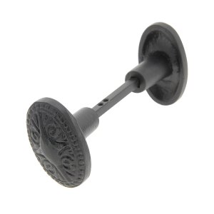 Paire de boutons ovales MARGUERITE Fonte noir