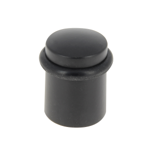 Butée de porte Ø28xH40mm alu Noir mat