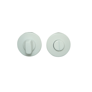 2 rosaces Ø50mm condamnation alu laqué Blanc