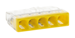 10 mini bornes auto WAGO - 5 entrées Pour fils rigides 0,5 à 2,5mm² S2273